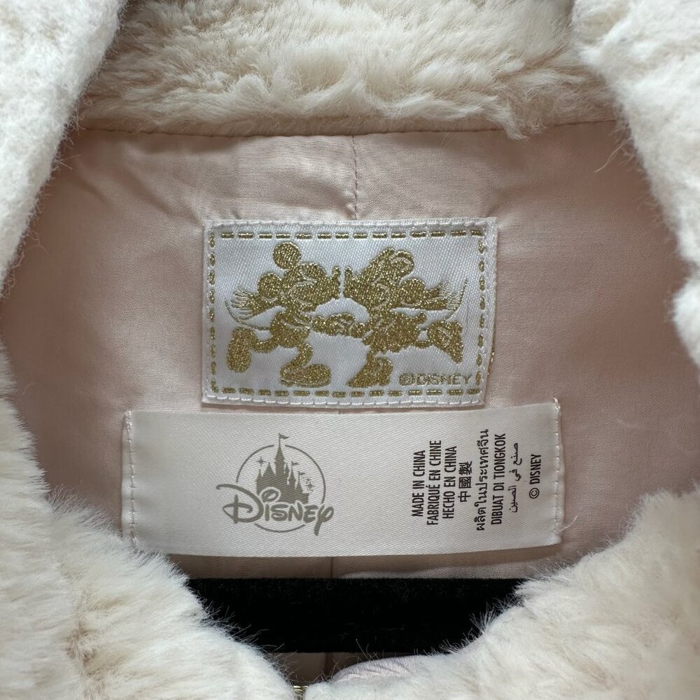 Disney Parks Minnie Mouse Sherpa Jacket Womens Size XL Full Zip Mock Neck Pink - Picture 11 of 12